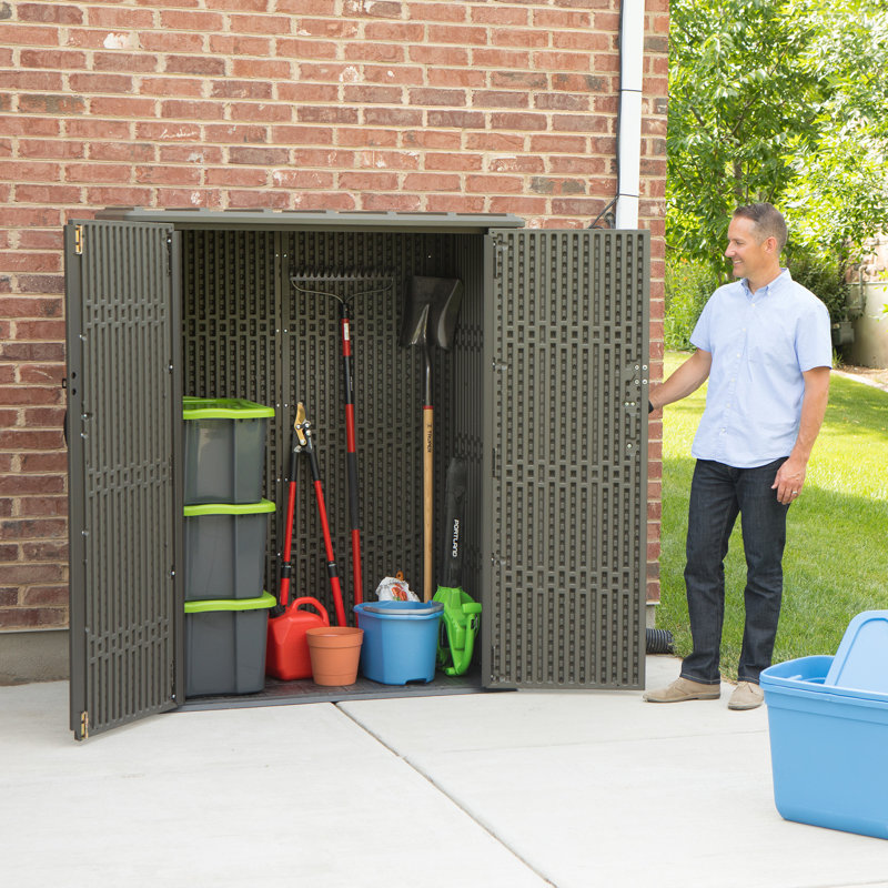 Lifetime Rough Cut HDPE Vertical Storage Cabinet - 1500L