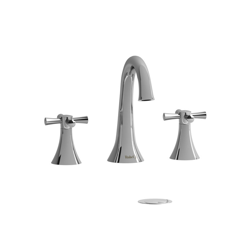 Edge Widespread Lavatory Faucet, Chrome, Cross Handle, 1.5 GPM