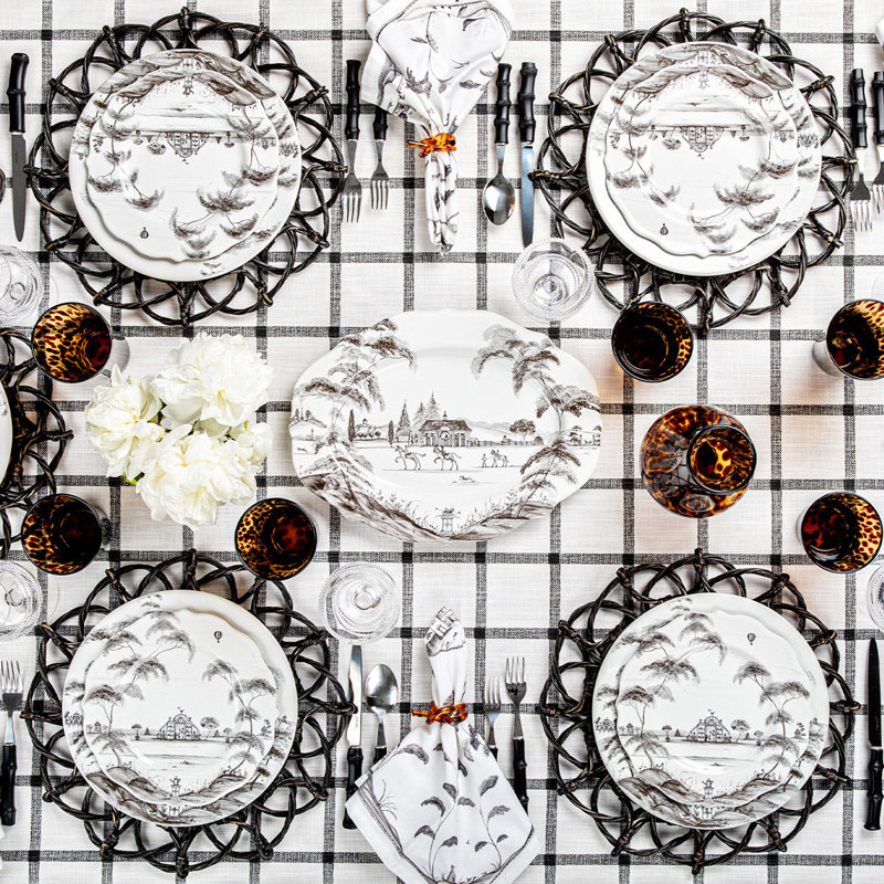 Country Estate Dessert/Salad Plate, Flint Gray/White