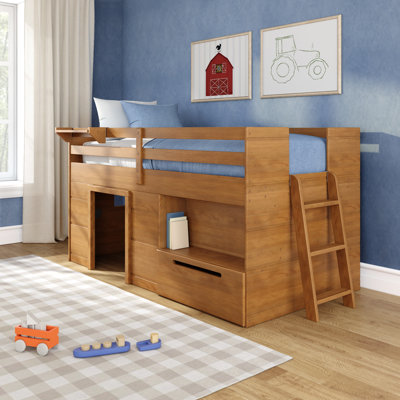 Purdy Hill Kids Twin Loft Bed with Drawers