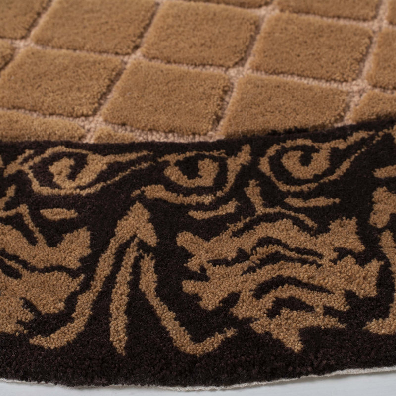 Tapis géométrique crocheté à la main Caine, Rond 6 pi