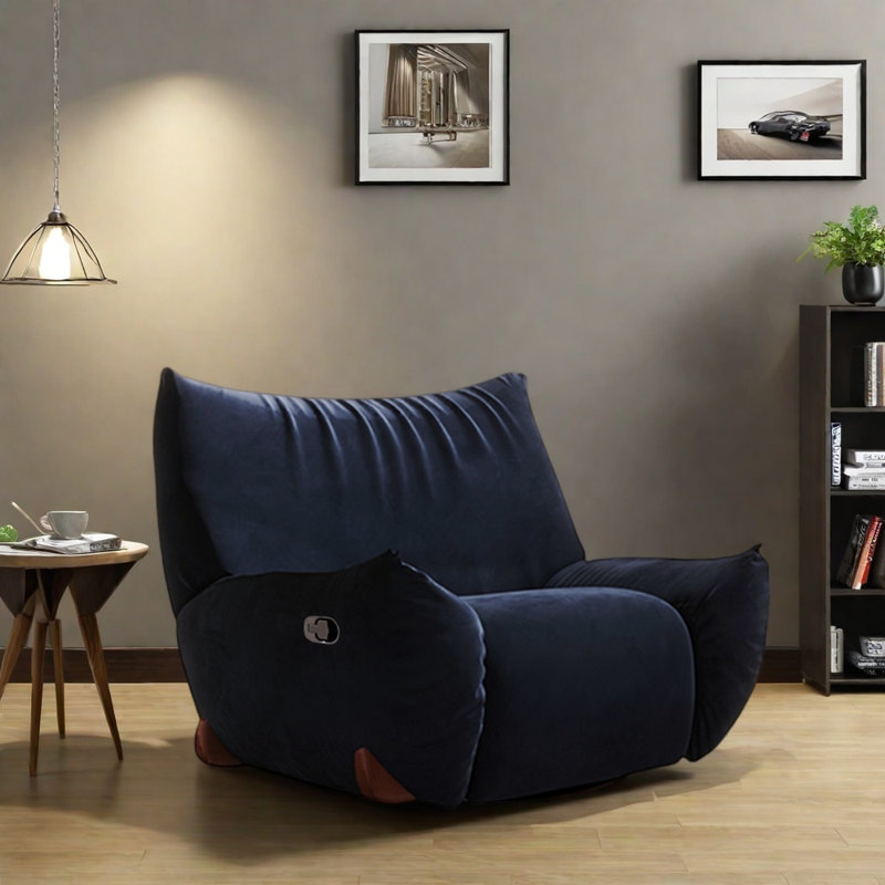 Brayan, Navy Blue Frosted Velvet