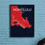 Honolulu City Map - No Frame Print-1526590266
