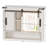 Farmhouse Vanity Medicine Cabinet With Dimmable Led Mirror Touch Control, Wall-Mounted Bathroom Cabinet With Sliding Barn Door, 2 Storage Cabinets