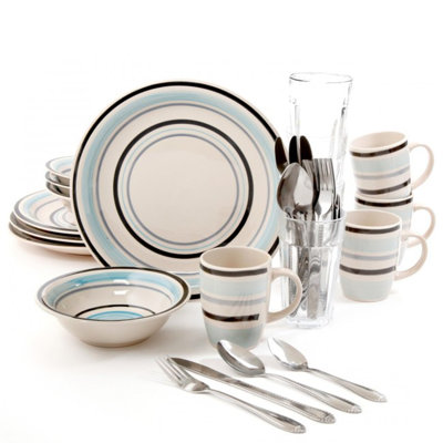 Gibson Deluxe Essentials 32 Piece Dinnerware Set