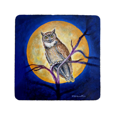 Hibou en dessous de lune