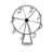 Modern Sculpture Metal and Stone Ferris Wheel Design with Seated Human Figures Home Office Bedroom Living Room Decor - 23" Black