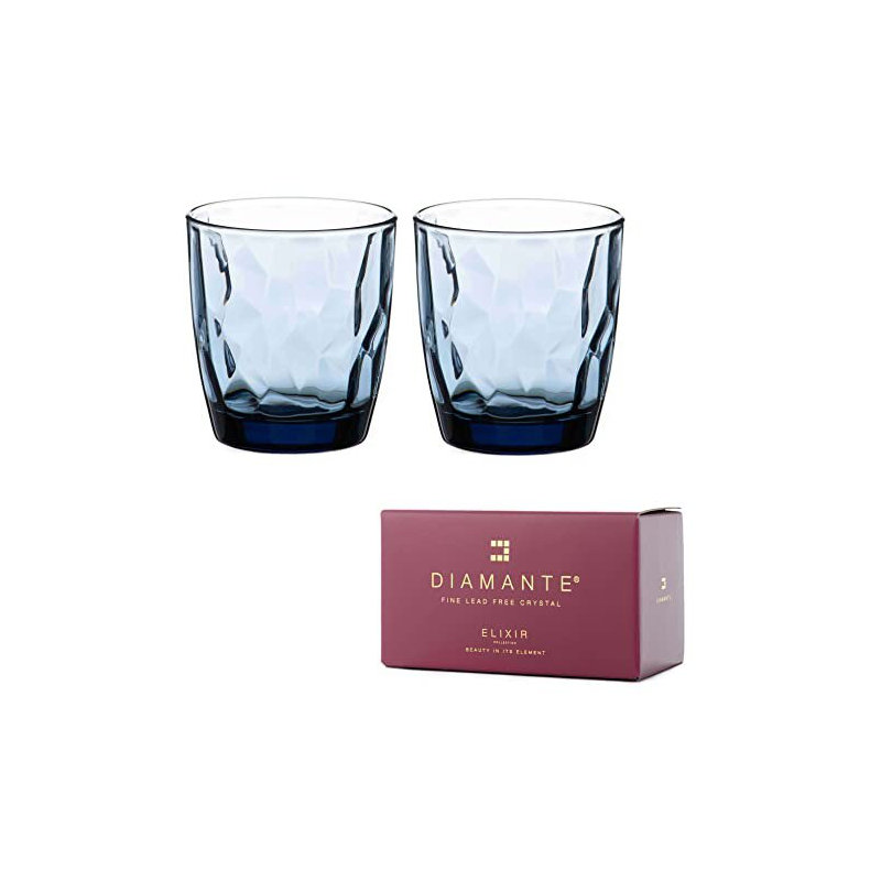 All Rounder Coloured Tumblers â€˜Mosaic' - Set of 2, Blue