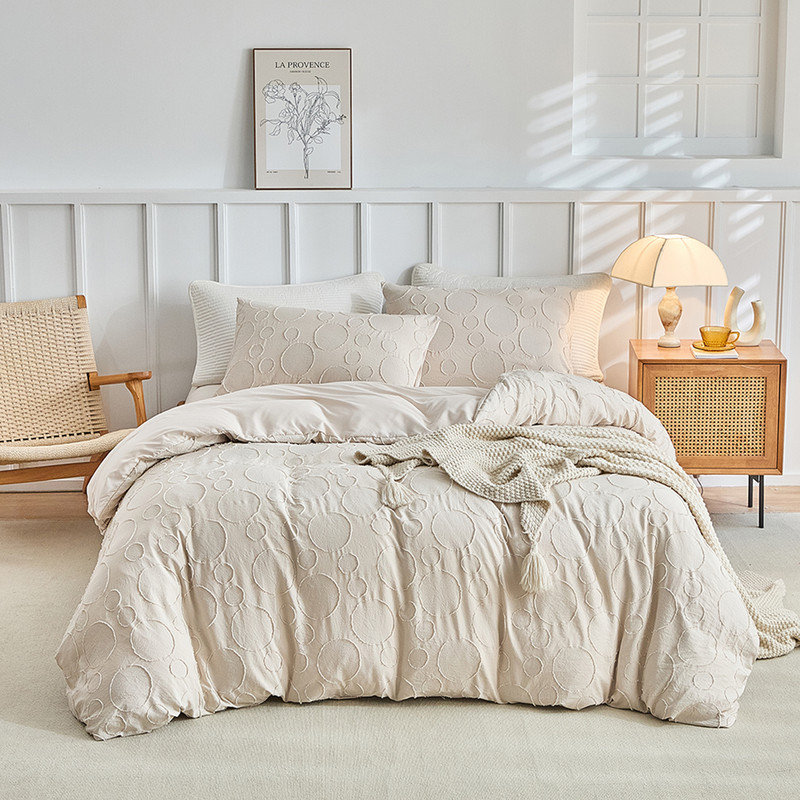 Ensemble de housse de couette Doneus, Housse de couette grand + 2 taies d'oreiller, Bulle
