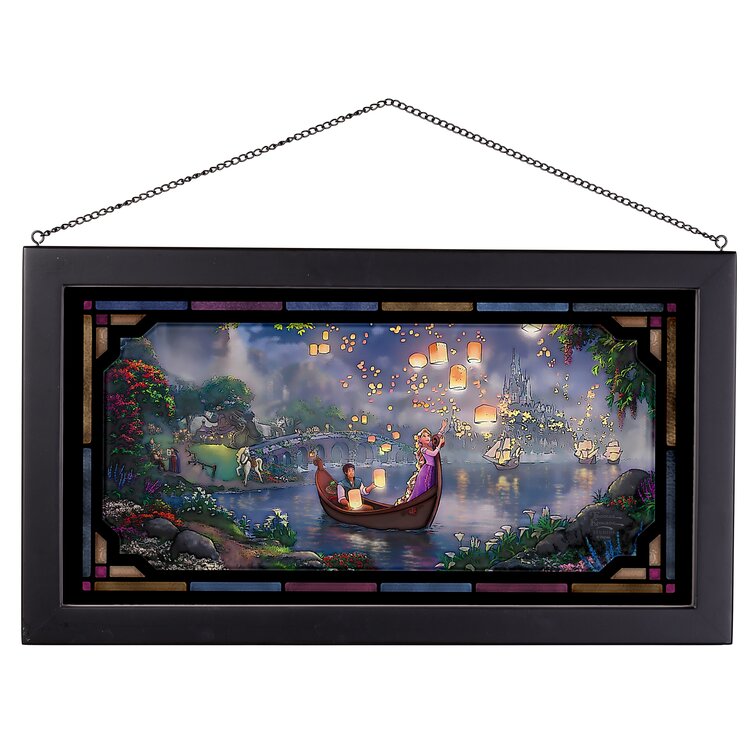 Disneys Tangled by Thomas Kinkade - Picture Frame Painting Print on Glass