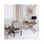 Joffe 82cm Cross Legs Console Table for Living Room, Entrance Hallway Table With Glass Top