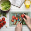 Multicolore planche à découper en verre trempé égyptien Ambesonne