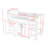 Loft Bed with Cabinet, Wardrobe and LED-1674337241-1674337242