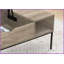 Table basse 42 po Modern Modern - Aspect bois taupe foncé avec base en métal noir Facile à nettoyer