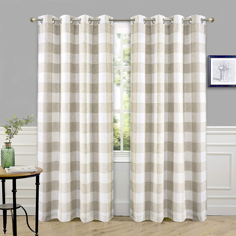 Paire de rideaux occultant et isolants avec œillets Adamantini, Taupe, L 52 po x L 84 po