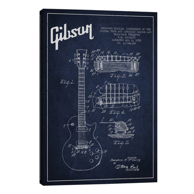 Gibson Guitar - Print on Canvas