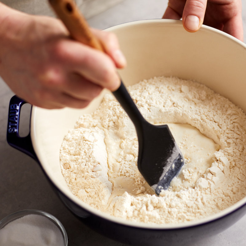 Staub 5-Piece Black Silicone and Wood Cooking Utensil Set