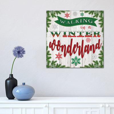 Walking in a Winter Wonderland 1 Piece Wrapped Canvas Wall Art