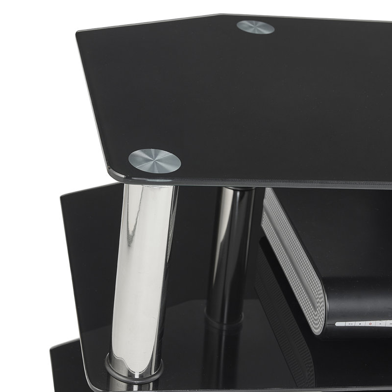 Ile D' Anticosti  TV Stand for TVs up to 43", Black Chrome