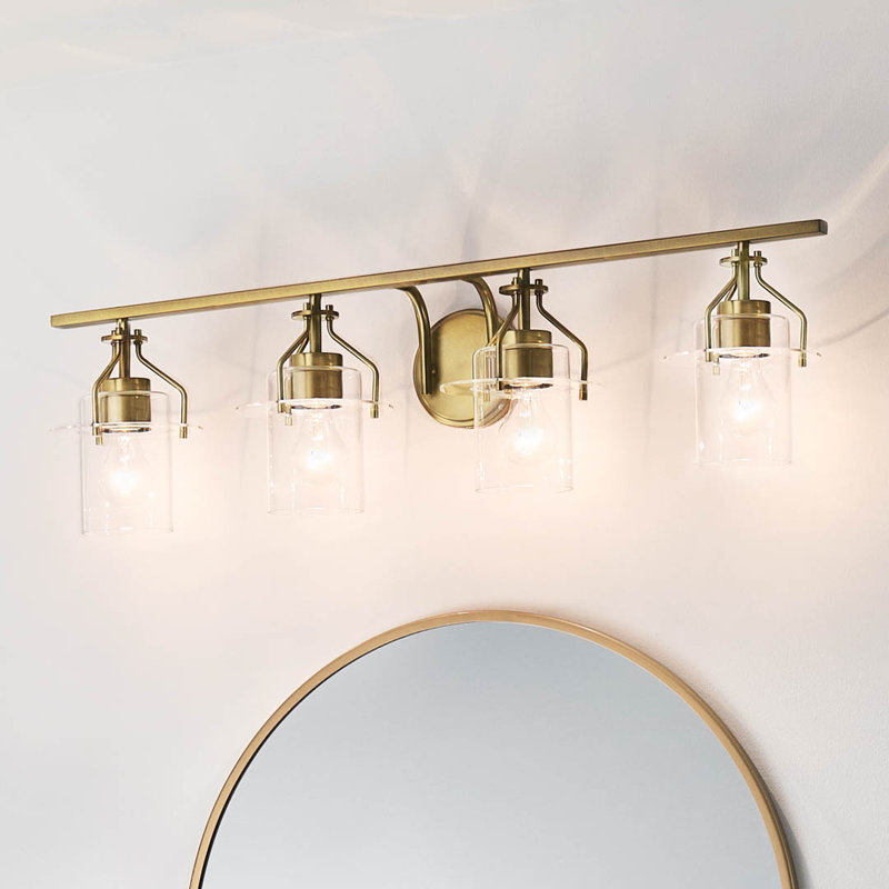 Moncrief 4 - Light Dimmable Vanity Light, Natural Brass