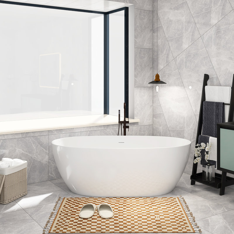67'' x 32.3'' Soaking Acrylic Bathtub