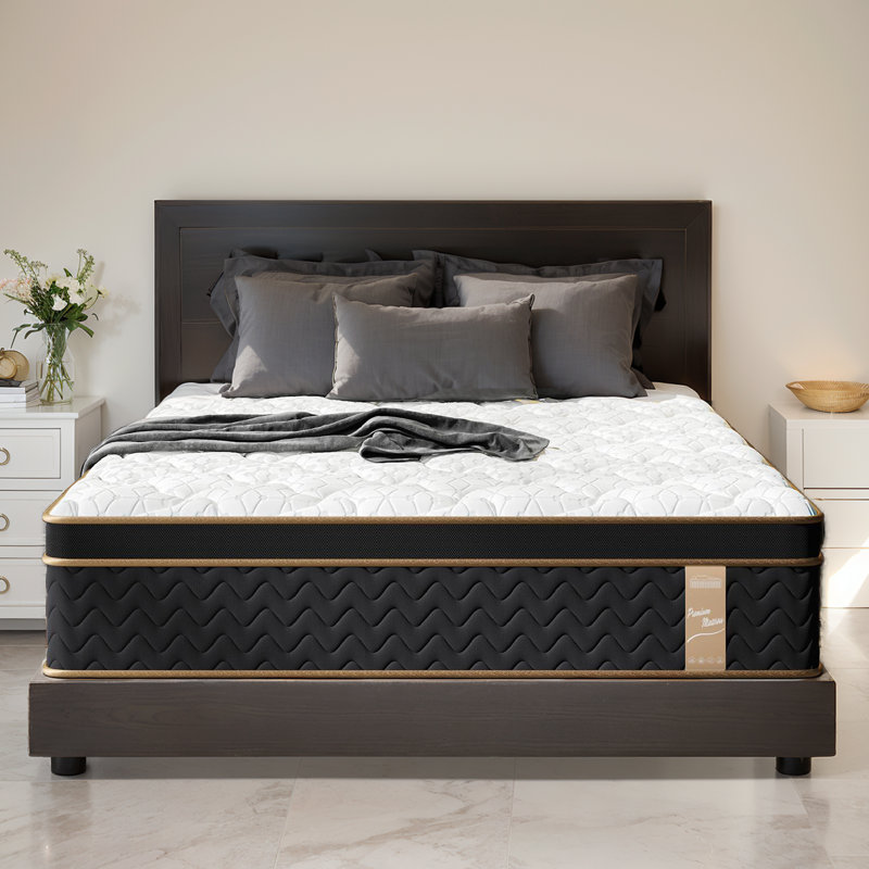 10 Inch Hybrid Mattress Eurotop With Gel Memory Foam Motion Isolation Individually Wrapped Pocket Coils Pressure Relief Mattress