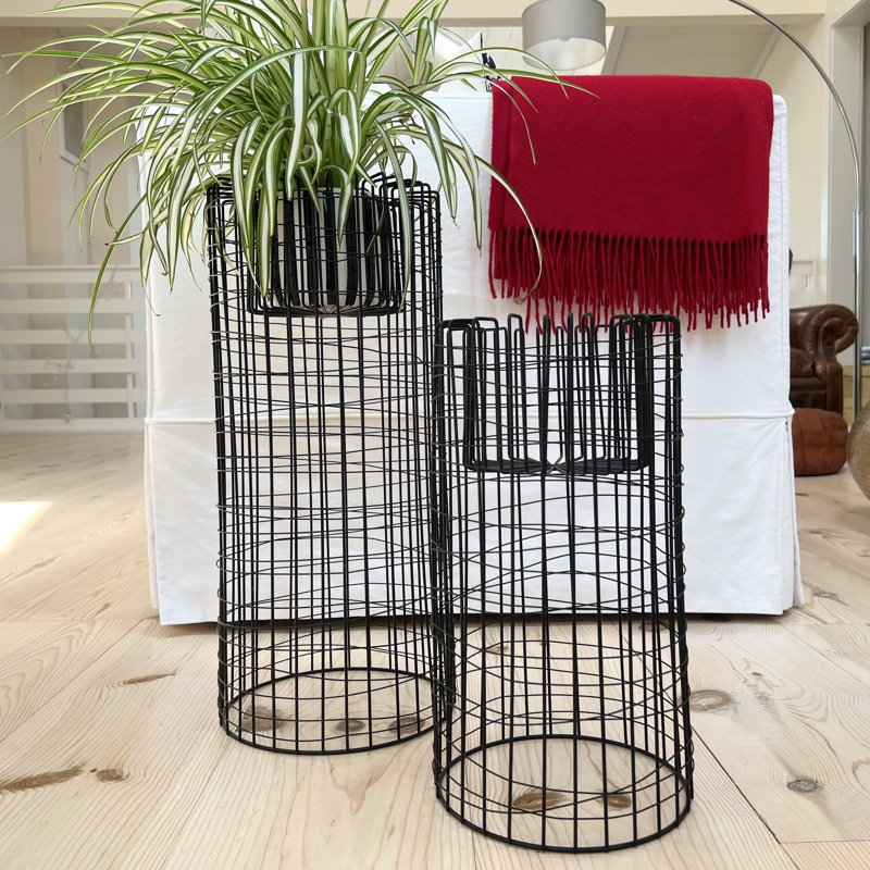 Pedestal Plant Stands - Set of 2