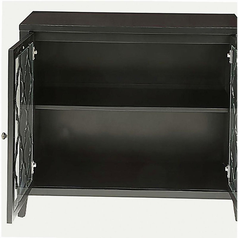 Console noire avec tablette à l'intérieur
