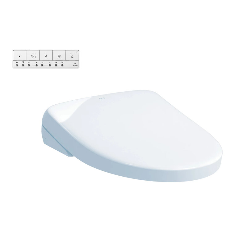 TOTO WASHLET S7A Bidet Seat, EWATER+ Bowl, Wand Cleaning, Contemporary Auto Lid, Round, Cotton White