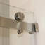Porte de douche coulissante moderne sans cadre, acier inoxydable 304, style épuré
