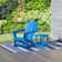 Shavon Adirondack Outdoor Rocking Plastic Chair With Side Table