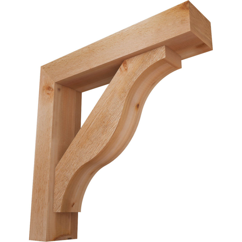 Support Funston Block avec support décalé, 28 po x 28 po, Cèdre rouge occidental de l 6 po (scié brut)