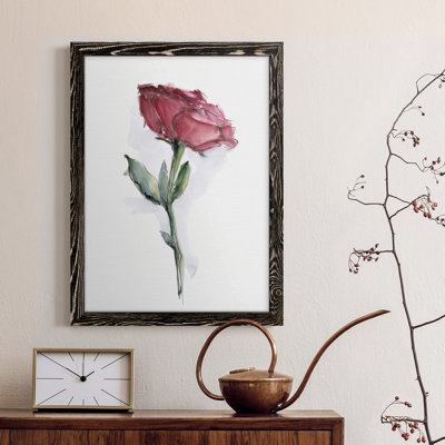 Watercolor Floral Contour II - peinture sur toile encadrée