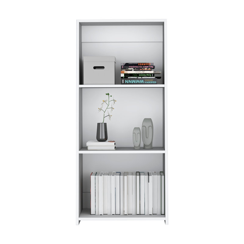 Bibliothèque H 47 ", 3 tablettes, blanc, Blanc