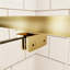 Porte de douche pivotante à demi-cadre avec verre trempé transparent de 44 po à l 48 po x H 71 po-115701350