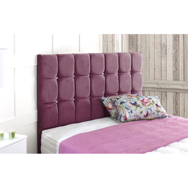 Higgenbotham Upholstered Headboard, Small Single (2'6), Maroon