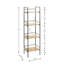 Rack black-oak with 4 shelves, 34 x 130 x 27 cm