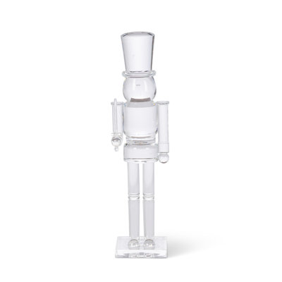 Clear Acrylic Nutcracker, 11.75"H