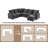 110*84" Modern U Shape Modular Sofa,white-1405394592