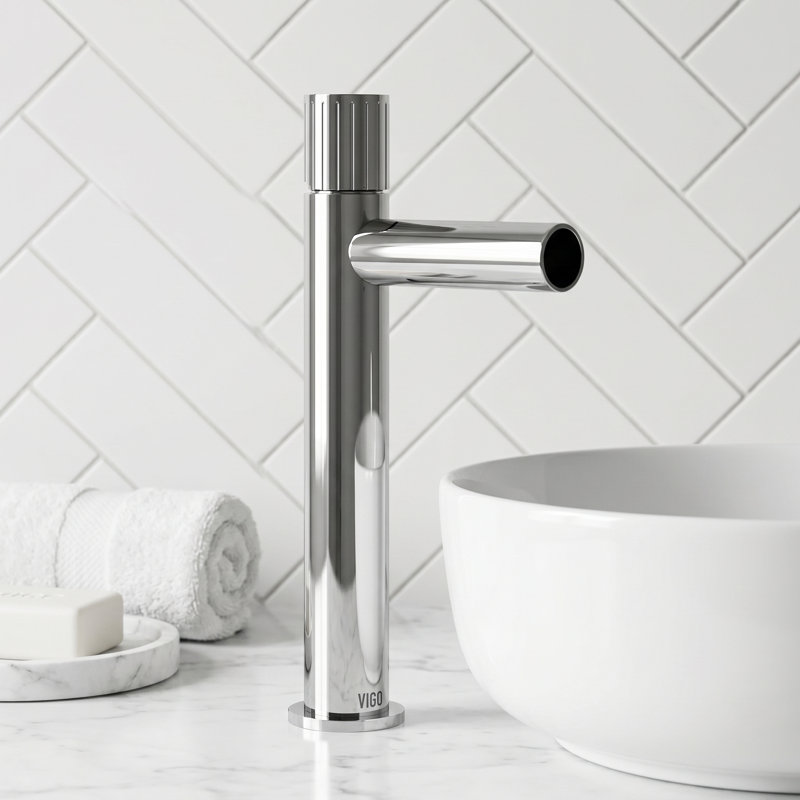 Robinet de lavabo vasque à poignée simple H 11 po Ashford, Chrome