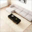 Table basse rectangulaire moderne ultrabrillante avec rangement spacieux et base dorée élégante, parfaite pour les salons contemporains