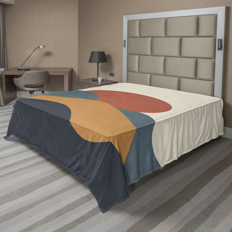 Drap plat moderne de style bohème Ambesonne, Motif abstrait coquille d'œuf, Full Flat Sheet