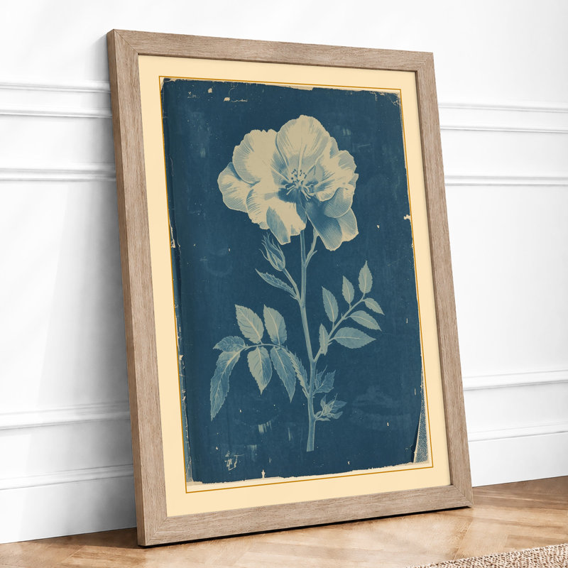 Pale Bloom Study Botanical - Print, A2 - 59.4 x 42.0 cm, Oak
