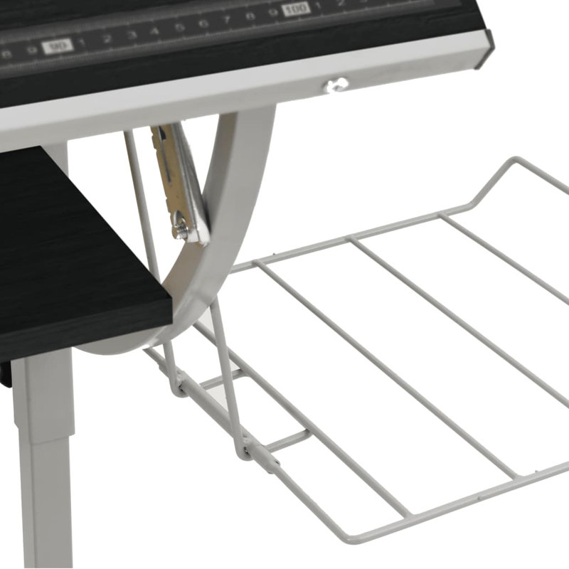 Arven Metal Base Writing Desk, Black