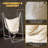 Patio Hammock Chair with U-Shape Stand & Side Pocket - Black/Cream