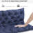Comfy Dark Blue Swing Bench Cushions, 3 - Relaxing Feel Cushions For Patio Furniture, 3, Overstuffed, , With And Tie-Downs Outdoor Chair, /Couch