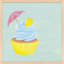 Pineapple Beach Cupcake Print by Katy Montica-666412626-666412633