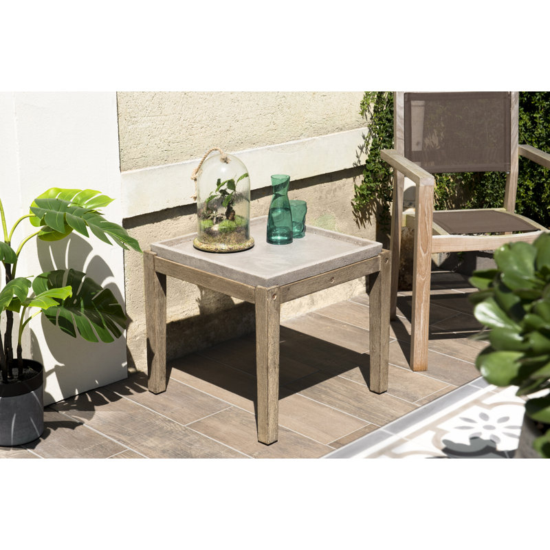 Mireya Square Acacia Outdoor Side Table , 53.5cm cm W 53.5cm cm D