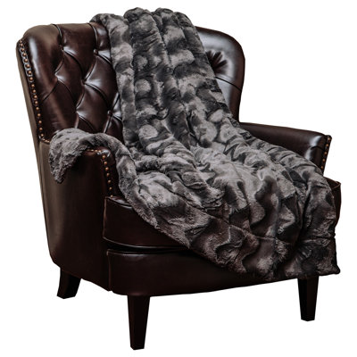 Super Soft Warm Elegent Waivey Pattern Cozy Sherpa Throw