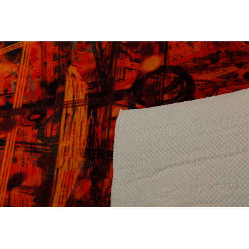 Soft Hall Carpet 2.6 x 4.9 Feet | 100% Polyester, 0.04 in Pile Height | Antibacterial, Non-Slip Underside | Woven with 3D Digital Printing | Machine Washable | Durable & Stylish for Entryways & Living Rooms